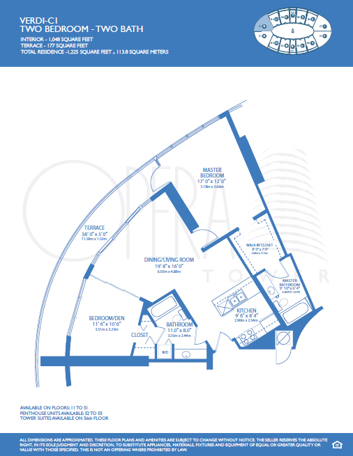 Opera Tower Condos for Sale and Rent Floor Plans